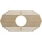 Ekena Millwork Chrysler Wood Fretwork Pierced Ceiling Medallion, Hickory, 24"W x 12"H x 6 1/4"ID x 1/4"T CMWP24X12X0250CSHI - alternate 1
